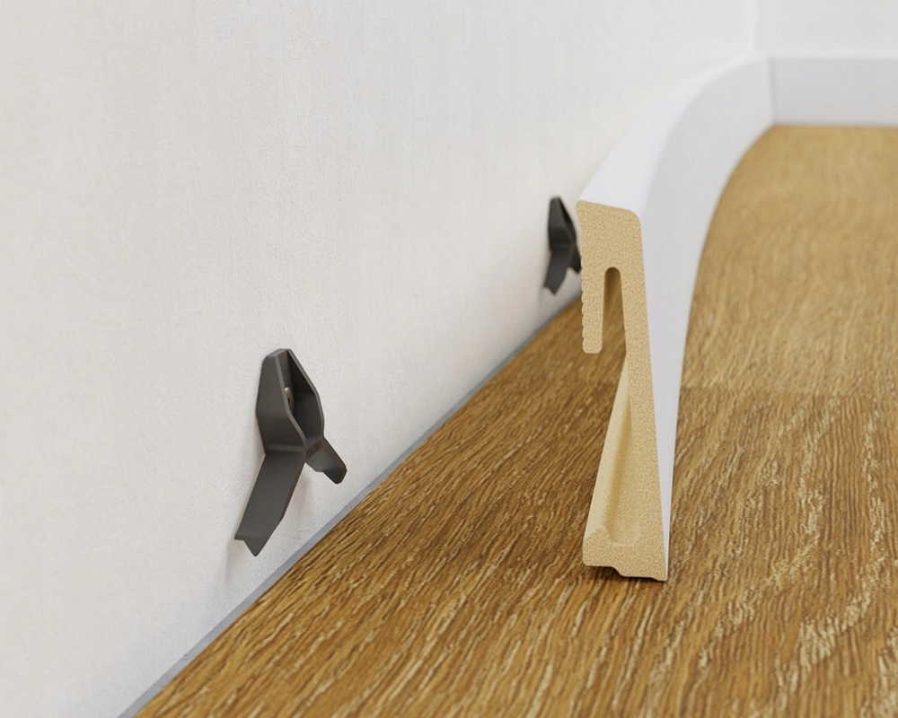 Плинтус напольный Salag Alpha 65*17*2200 мм AP6601 Белый