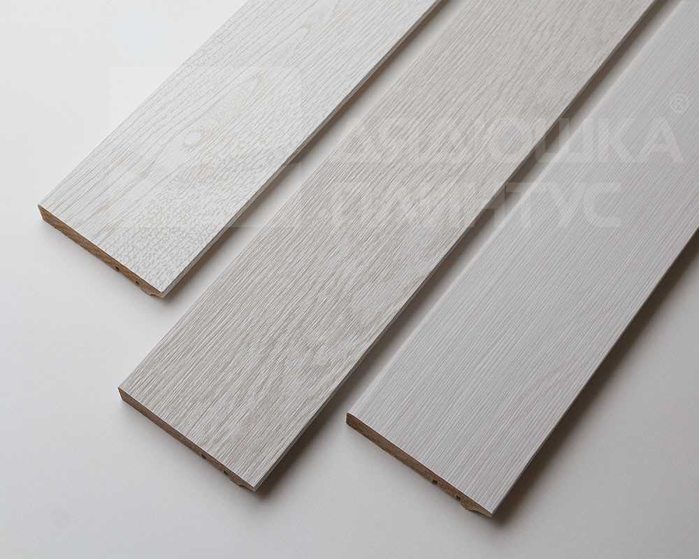 Плинтус МДФ Волшебная палочка Гарден 60 мм.228 Дуб Слоновая кость