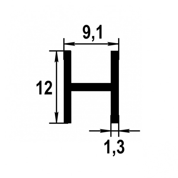 Двутавр 12х9,1х12 мм Дт 01.2000.502л Золото. Цена за 5 штук.
