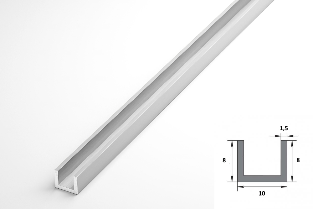 Швеллер 8х10х8 мм Шв 01.2000.500 Без окраса
