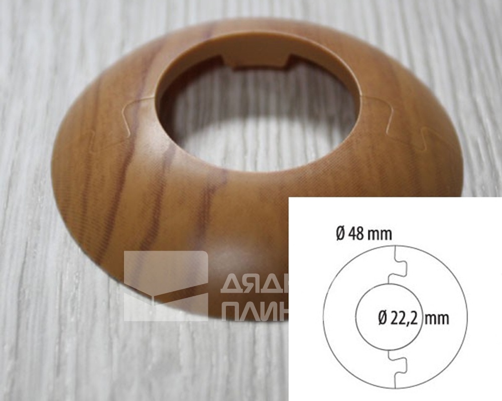 Розетта для труб ПВХ Cezar D22 M091 Сосна