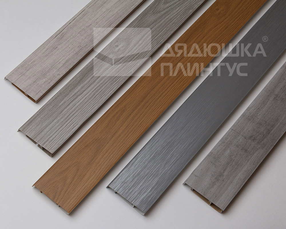 Плинтус ПВХ MAGIC STIСK 77мм 2,2 м MS16 Алюминий