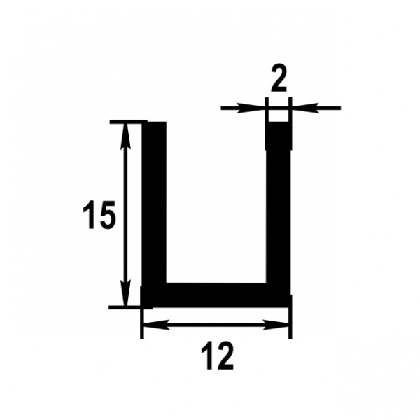 Швеллер 15*12*15 мм Шв 07.2000.504л Бронза. Цена за 5 штук.