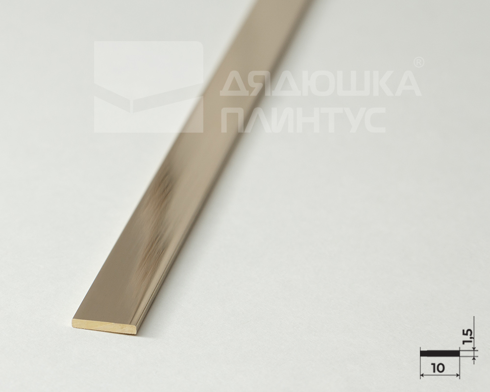 PVL87-01 Полоса латунь полированная 10мм *2.7м