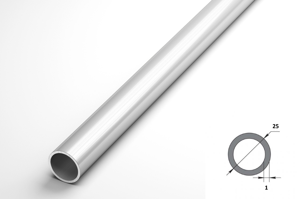 Труба круглая Ø 25 мм ТКр 08.2000.500 Без окраса