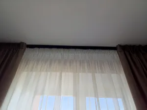 Карниз Шина черный комплект 2-х ряд ПВХ Волшебная палочка 1,6м