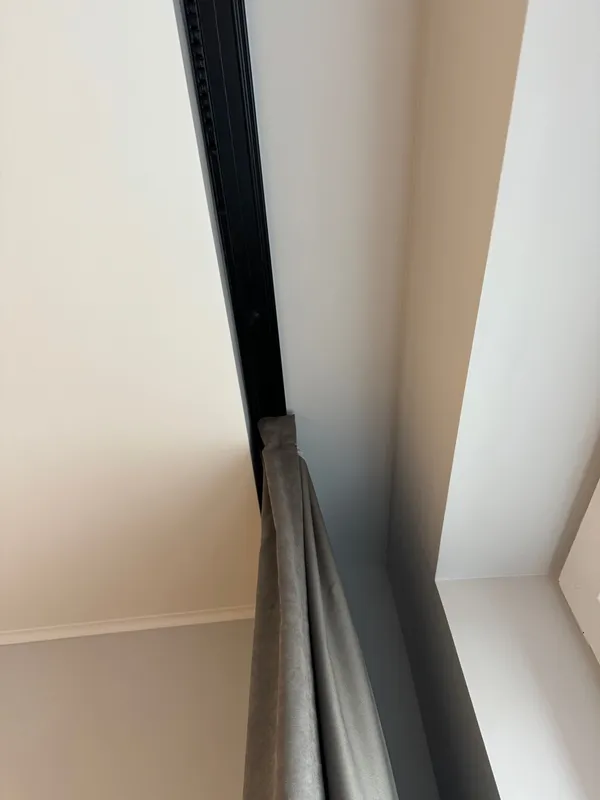 Карниз Шина черный комплект 2-х ряд ПВХ Волшебная палочка 1,6м