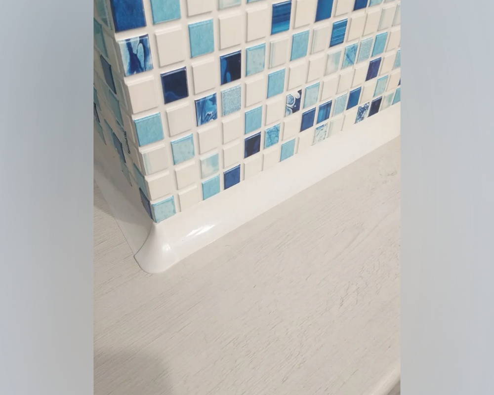 Плинтус для столешниц ПВХ ИДЕАЛ 25*25 3,0м 001 Белый