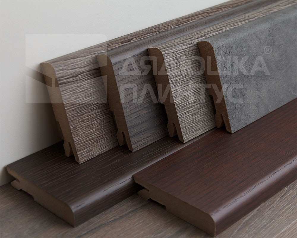 Плинтус МДФ Лука Пл 80МДФ.2700.Point line 24013 Дуб серый