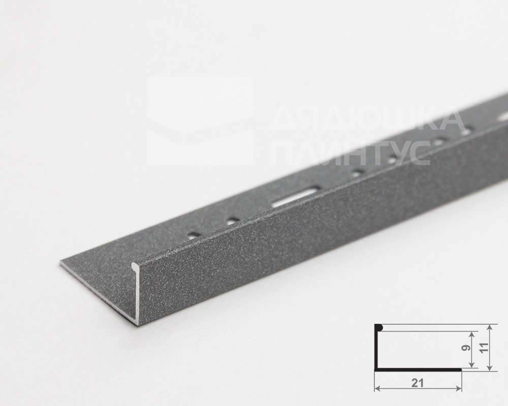 Профиль окантовочный Волшебная палочка MSPK 01.2700.70830 Грей антрацит рустик