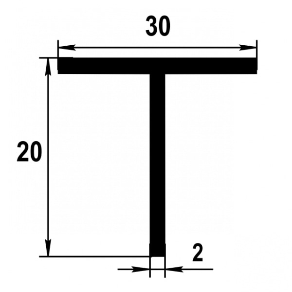 Тавр 30х20 мм Тп 06.2000.501л Серебро. Цена за 5 штук.
