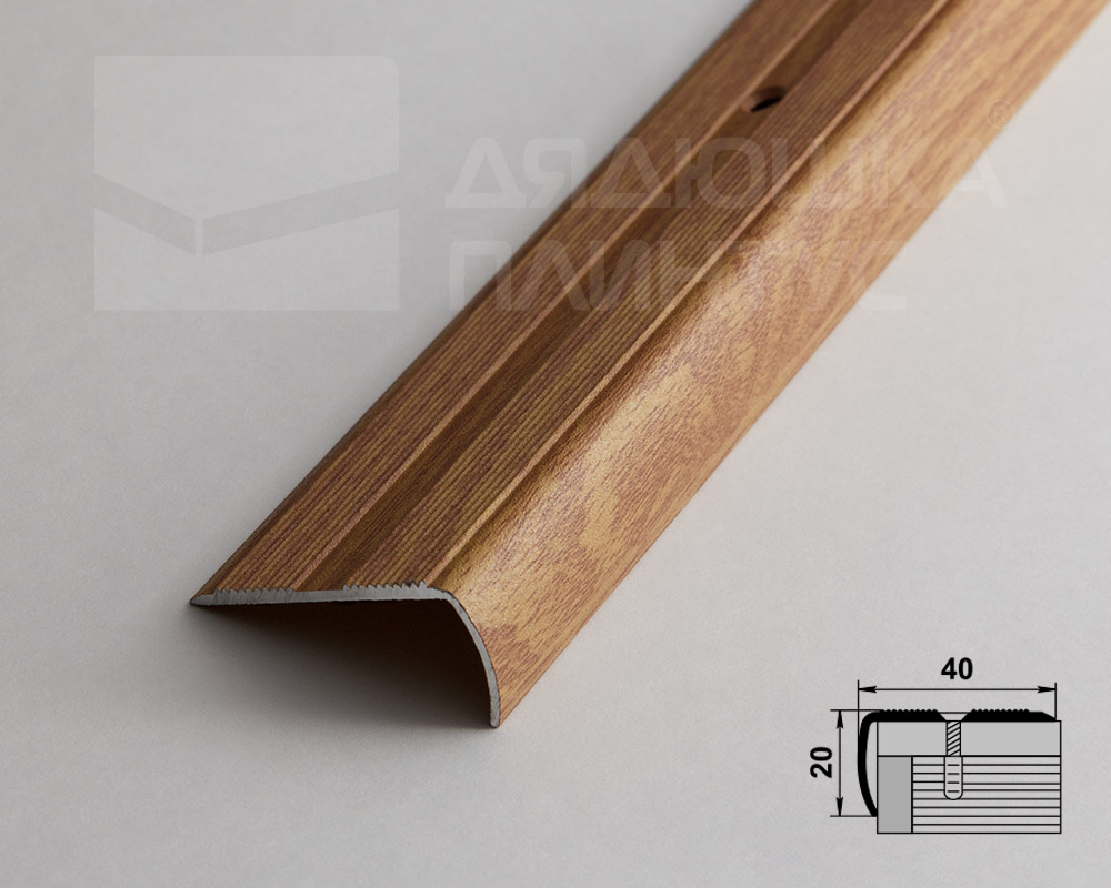 Порог угловой ПУ 06.900.084 Дуб универсал