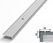 Порог угловой ПУ 01.1800.01л Серебро